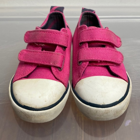 Polo Ralph Lauren Size 7 Pink Canvas Velcro Shoes - Picture 7 of 9